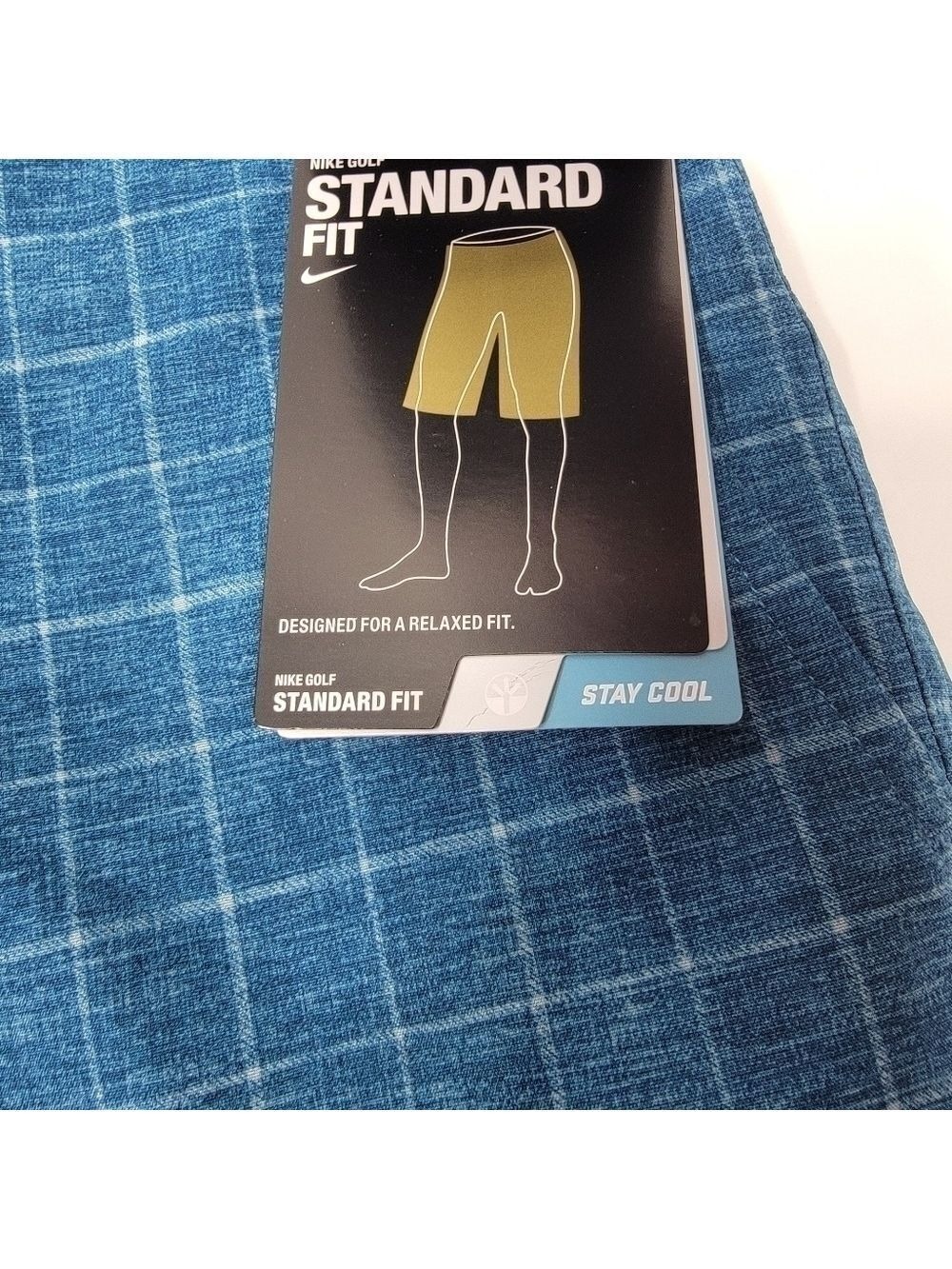 NEW Nike Dri-Fit Golf Shorts Men's Size 32 x11 Blue Check Plaid Standard Fit NWT - Picture 3 of 12